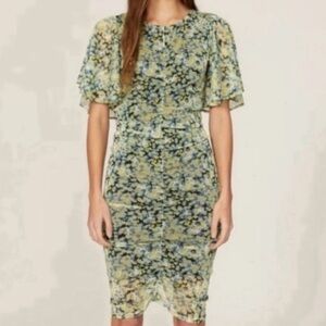 NWOT Saunders Collective Mesh Floral Dress size 10